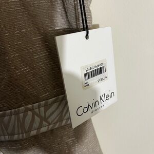 Classy Nude Calvin Klein Dress with Gold Accents